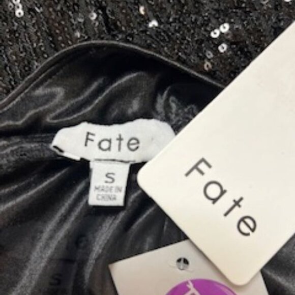 1725-FATE BLACK SEQUIN JUMPSUIT - Picture 5 of 5